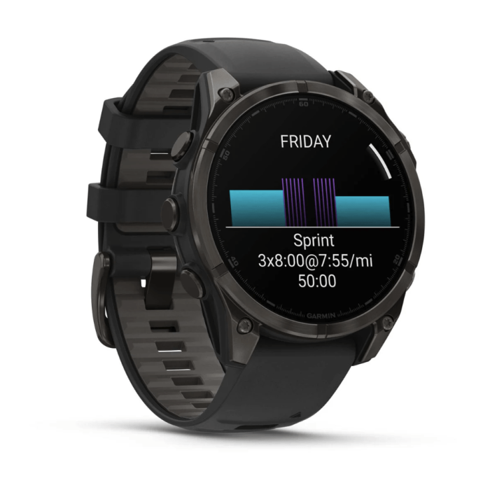 Garmin Fenix 8 47mm AMOLED Sapphire Carbon Gray DLC Titanium w. Black/Pebble Gray S. Band (010-02904-20/21)