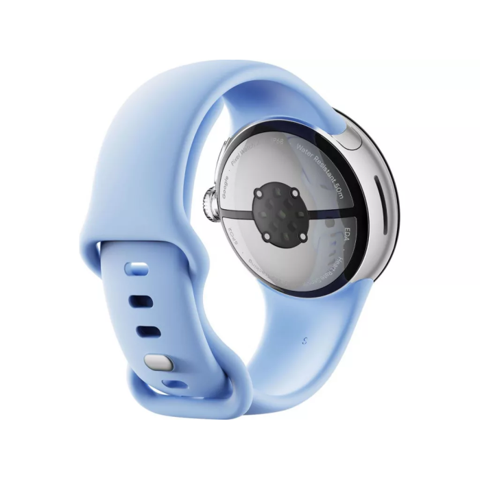 Google Pixel Watch 2 LTE Polished Silver Aluminum Case / Bay Active Band