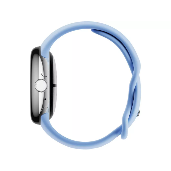 Google Pixel Watch 2 LTE Polished Silver Aluminum Case / Bay Active Band