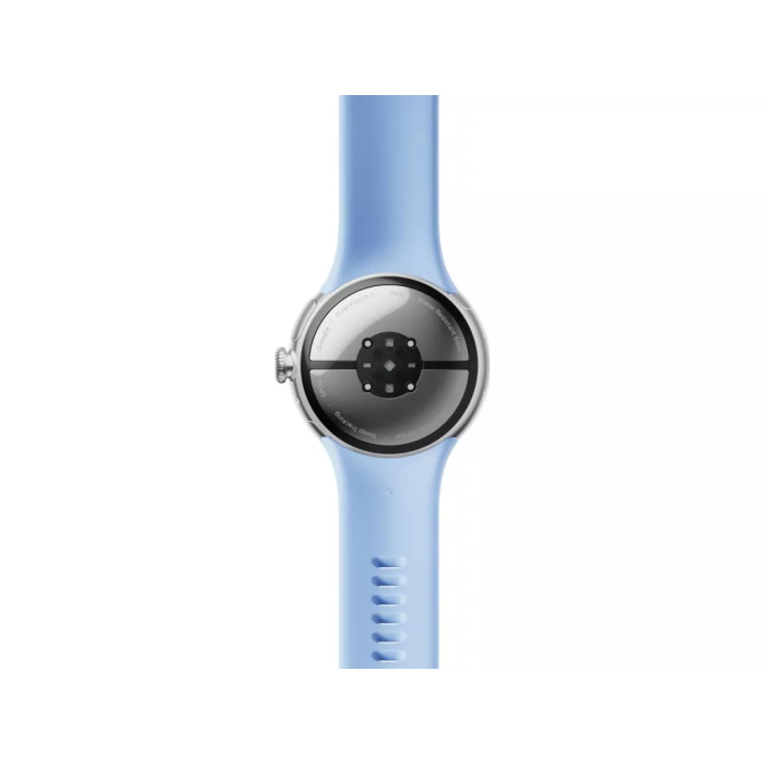 Google Pixel Watch 2 LTE Polished Silver Aluminum Case / Bay Active Band