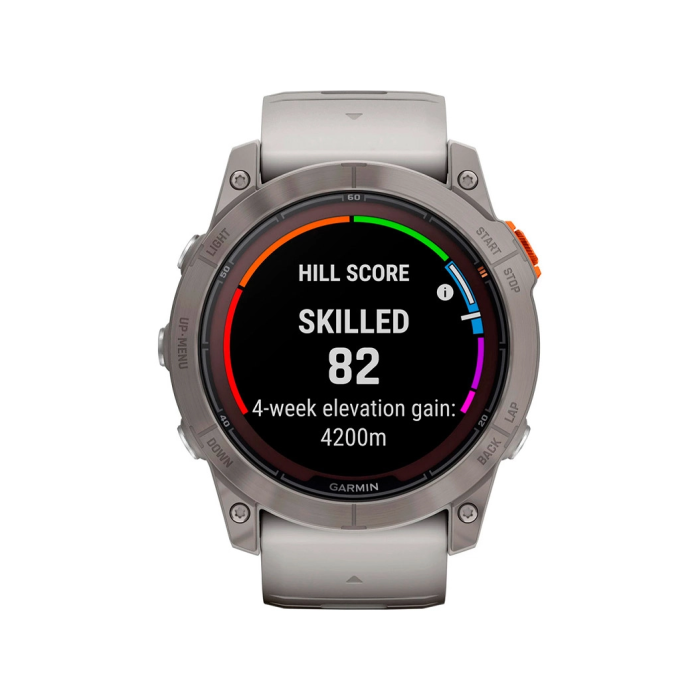 Смарт-часы Garmin Fenix 7X Pro Sapphire Solar Titanium w. Fog Gray/Ember O. Band (010-02778-14/15/64)