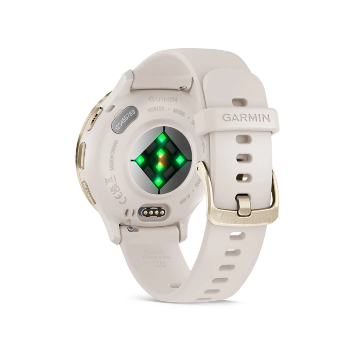 Смарт-годинник Garmin Venu 3S Soft Gold S. Steel Bezel with Ivory Case and S. Band (010-02785-04/54)