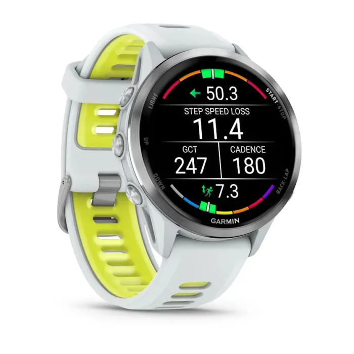 Смарт-годинник Garmin Forerunner 970 Titanium w. Whitestone Case and Whitestone/T. Amp Yellow Band (010-02969-01/11/61)