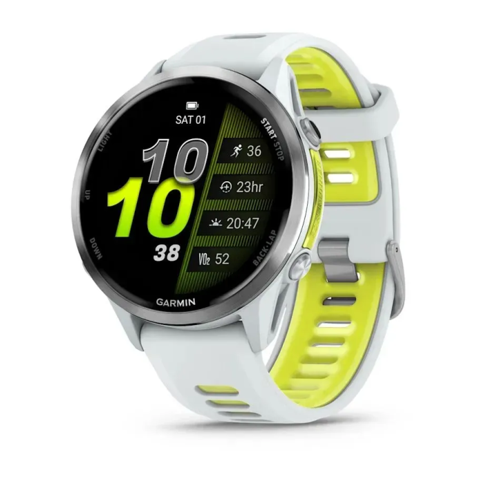 Смарт-годинник Garmin Forerunner 970 Titanium w. Whitestone Case and Whitestone/T. Amp Yellow Band (010-02969-01/11/61)