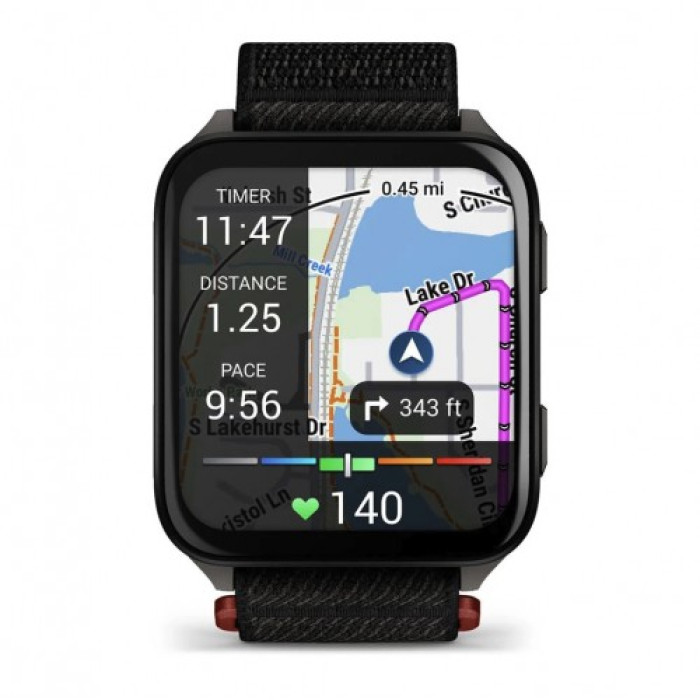 Смарт-годинник Garmin Venu X1 Black with Slate Titanium Caseback and Black ComfortFit Nylon Band (010-02980-00/02)