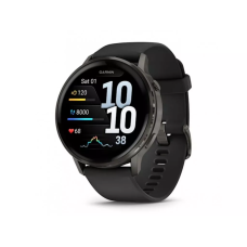 Смарт-годинник Garmin Venu 4 45 mm Slate with Black Silicone Band (010-03014-00) 