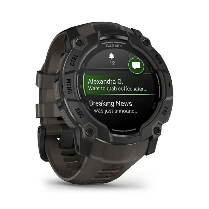 Смарт-годинник Garmin Instinct 3 50mm AMOLED Black with Charcoal Band (010-03020-00/40)