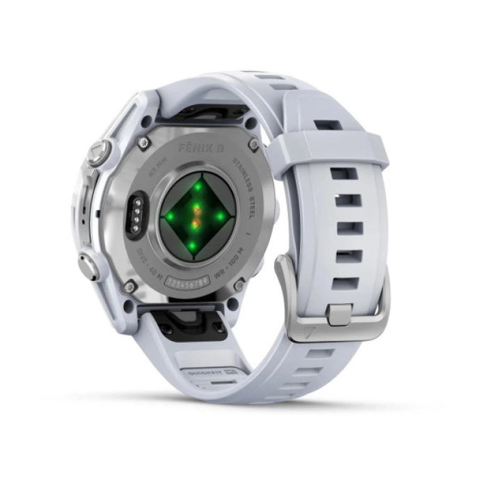 Смарт-часы Garmin Fenix 8 43mm AMOLED Silver with Whitestone Silicone Band (010-02903-00/06)