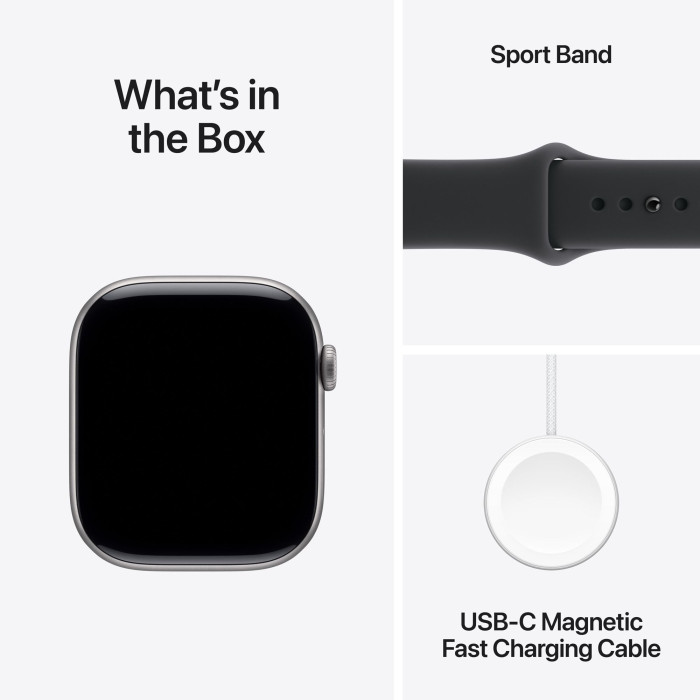 Смарт-часы Apple Watch Series 11 GPS 42mm Space Grey Alu. Case w. Black S. Band - M/L (MEQX4)