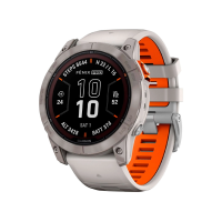 Смарт-годинник Garmin Fenix 7X Pro Sapphire Solar Titanium w. Fog Gray/Ember O. Band (010-02778-14/15/64)