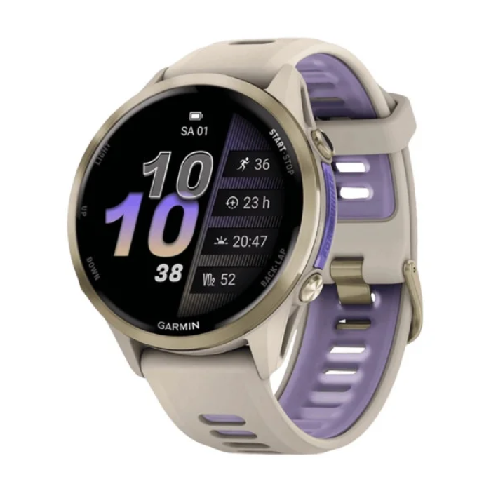 Смарт-часы Garmin Forerunner 970 Soft Gold Titanium w. French Gray C. and French GrayT. Indigo Band (010-02969-02/12)