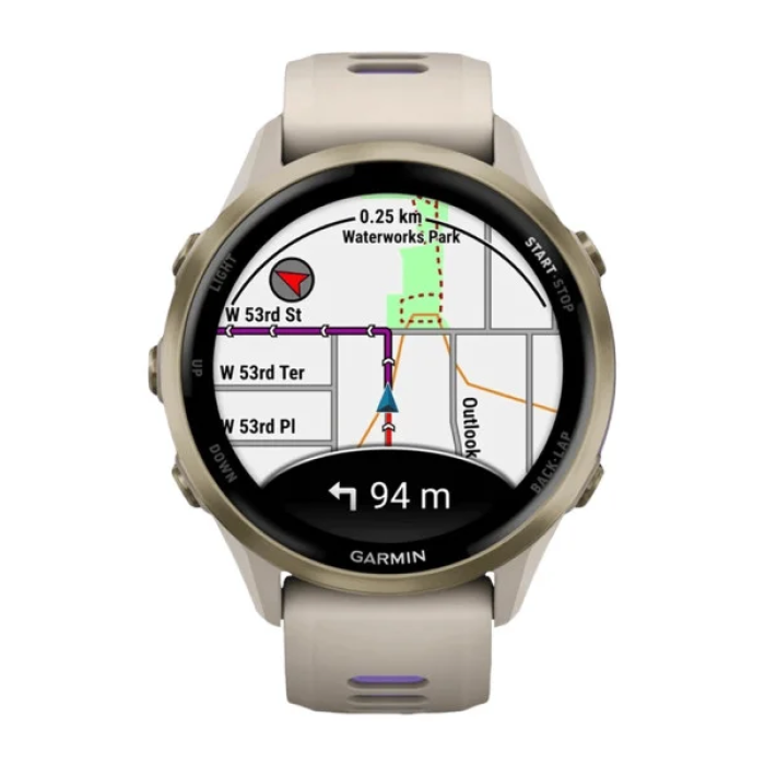 Смарт-часы Garmin Forerunner 970 Soft Gold Titanium w. French Gray C. and French GrayT. Indigo Band (010-02969-02/12)