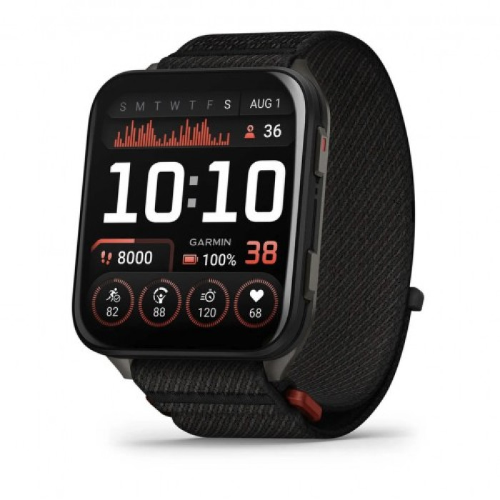 Смарт-годинник Garmin Venu X1 Black with Slate Titanium Caseback and Black ComfortFit Nylon Band (010-02980-00/02) Уцінка. Пошкоджена коробка
