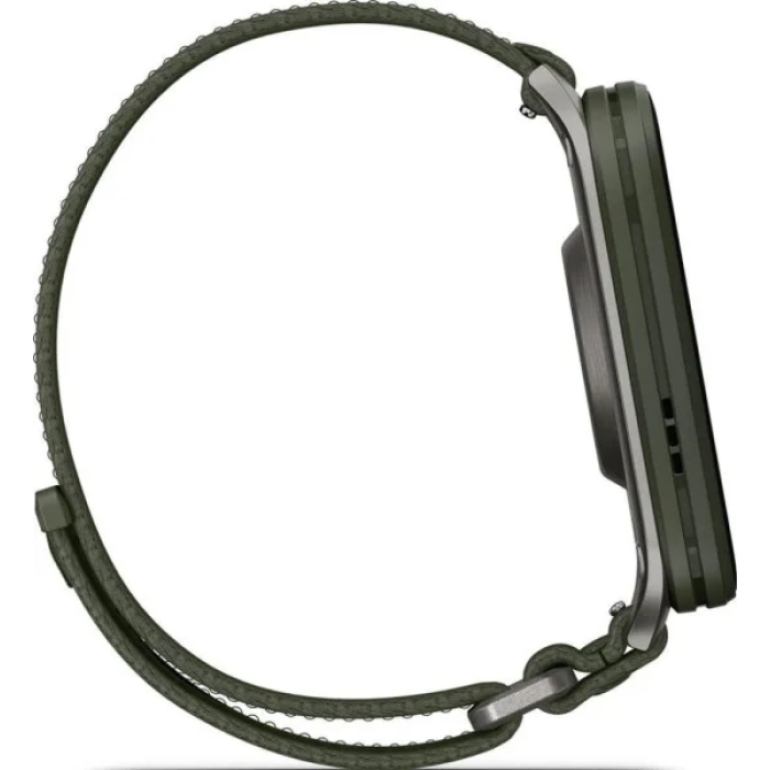 Смарт-годинник Garmin Venu X1 Moss with Titanium Caseback and Moss ComfortFit Nylon Band (010-02980-01/03)