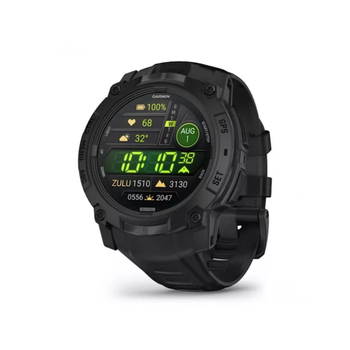Смарт-часы Garmin Instinct 3 50mm AMOLED Tactical Edition Black with Black Band (010-03020-50/90)