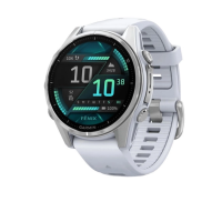 Смарт-часы Garmin Fenix 8 43mm AMOLED Silver with Whitestone Silicone Band (010-02903-00/06)