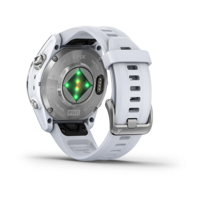 Смарт-часы Garmin Epix Pro Gen 2 42mm Silver w. Whitestone Band (010-02802-00/01)