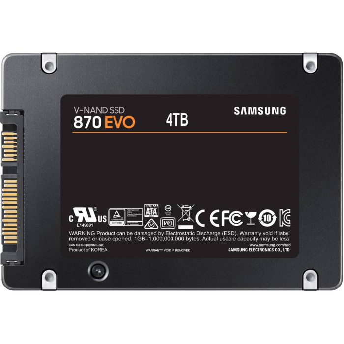 SSD накопичувач Samsung 870 EVO 4 TB (MZ-77E4T0BW)