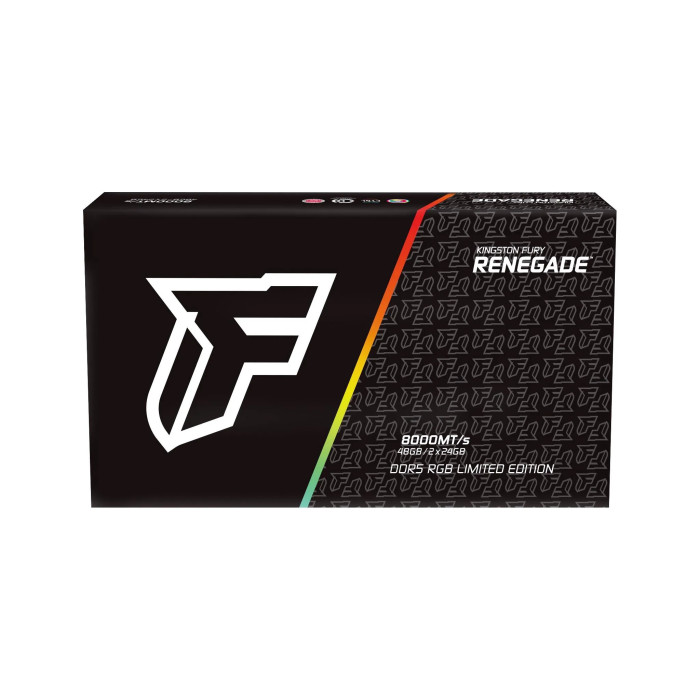 Пам'ять для настільних комп'ютерів Kingston FURY 48 GB (2x24GB) DDR5 8000 MHz Renegade RGB Limited Edition Red/Black (KF580C36RLAK2-48)