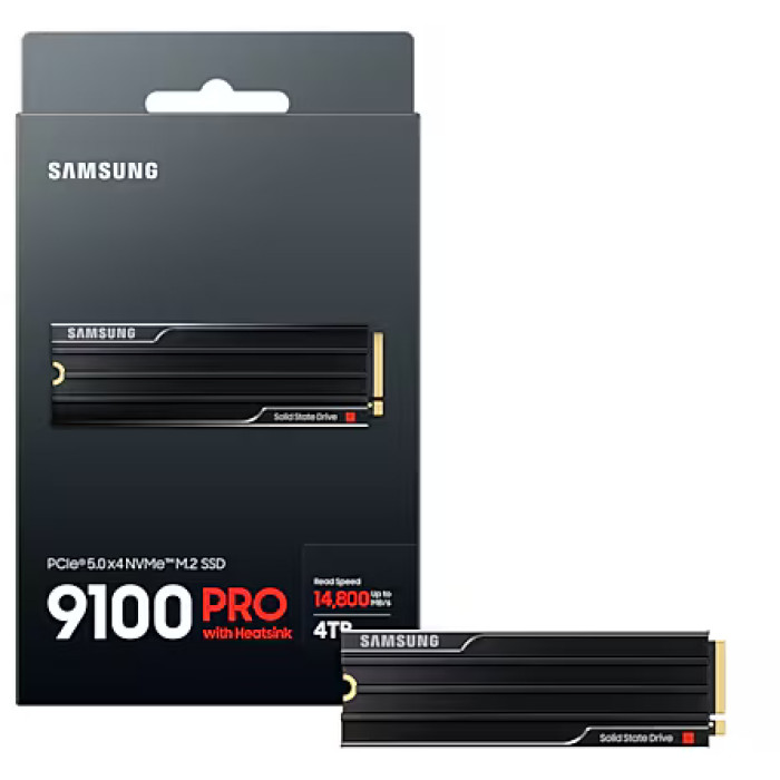 SSD накопитель Samsung 9100 PRO 4 TB с радиатором (MZ-VAP4T0CW)