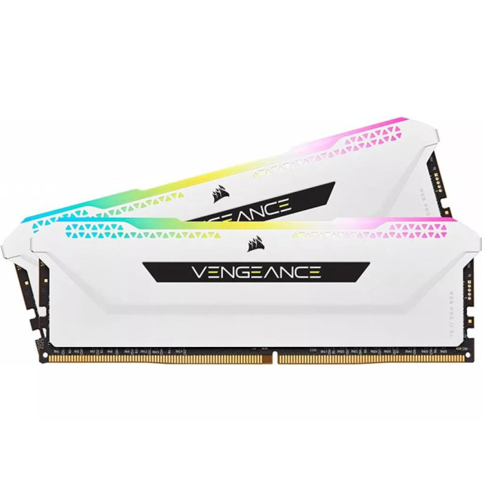 Пам'ять для настільних комп'ютерів Corsair 32 GB (2x16GB) DDR4 3600 MHz Vengeance RGB Pro SL White (CMH32GX4M2D3600C18W) Уцінка, 1 Планка