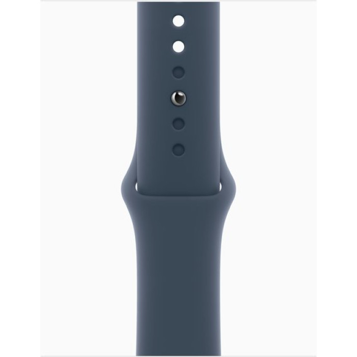 Apple Watch SE 2 GPS + Cellular 40mm Silver Aluminum Case w. Storm Blue Sport Band - S/M (MRGH3/MRGJ3)