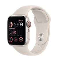 Apple Watch SE 2 GPS + Cellular 40mm Starlight Alu. Case w. Starlight Sport Band - SM (MNTK3/MRFY3/MRFW3)