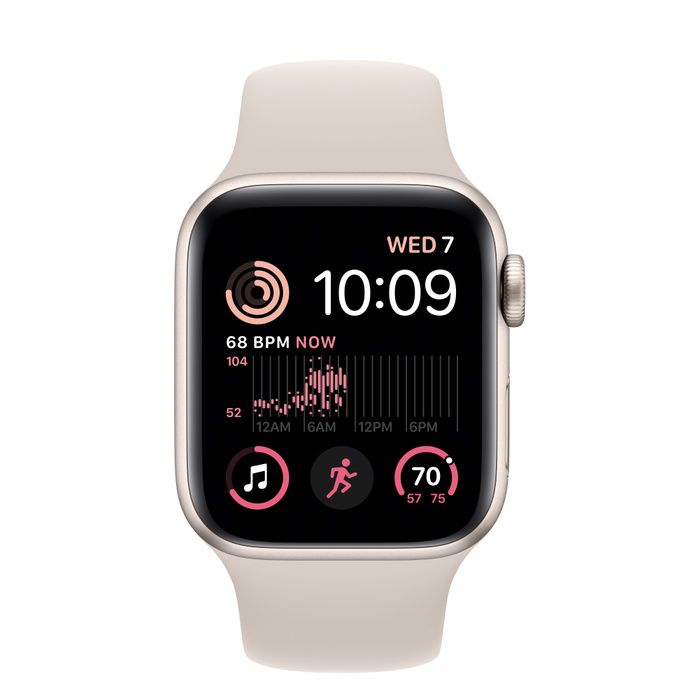 Apple Watch SE 2 GPS + Cellular 40mm Starlight Alu. Case w. Starlight Sport Band - SM (MNTK3/MRFY3/MRFW3)
