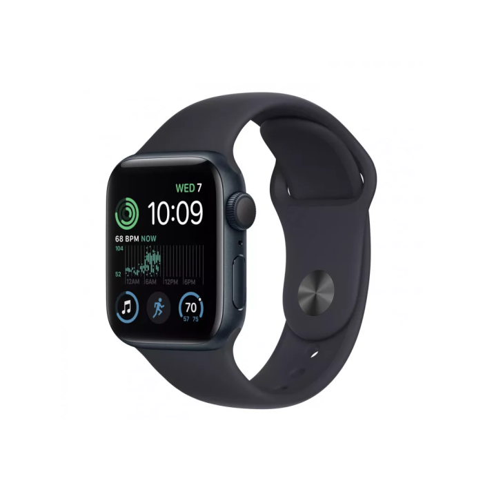 Apple Watch SE 2 GPS 40mm Midnight Aluminum Case w. Midnight S. Band - S/M (MNT73)