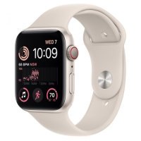 Apple Watch SE 2 GPS + Cellular 44mm Starlight Alu. Case w. Starlight S. Band ML (MNTX3)