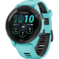 Смарт-часы Garmin Forerunner 265 Black Bezel w. Aqua Case and Aqua/Black Silicone Band (010-02810-02/12/52)