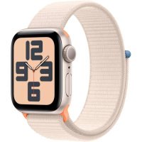 Apple Watch SE 2 GPS 40mm Starlight Aluminium Case with Starlight Sport Loop (MR9W3)