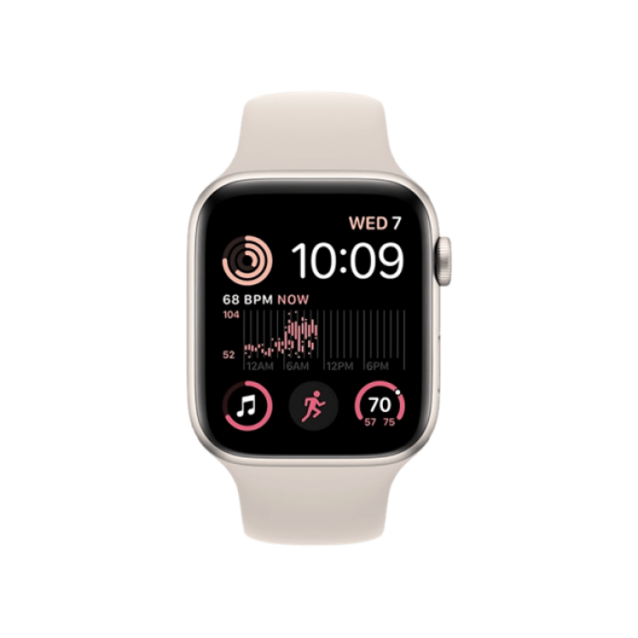 Apple Watch SE 2 GPS + Cellular 44mm Starlight Alu. Case w. Starlight S. Band S/M (MRGT3)