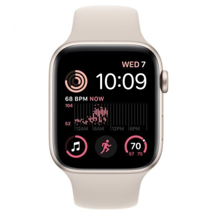 Apple Watch SE 2 GPS + Cellular 44mm Starlight Alu. Case w. Starlight S. Band ML (MNTX3)
