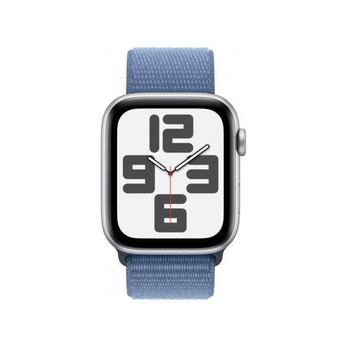 Apple Watch SE 2 GPS 44mm Silver Aluminium Case with Winter Blue Sport Loop (MREF3)