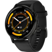 Garmin Venu 3 Slate Stainless Steel Bezel with Black Case and Silicone Band (010-02784-01/51)