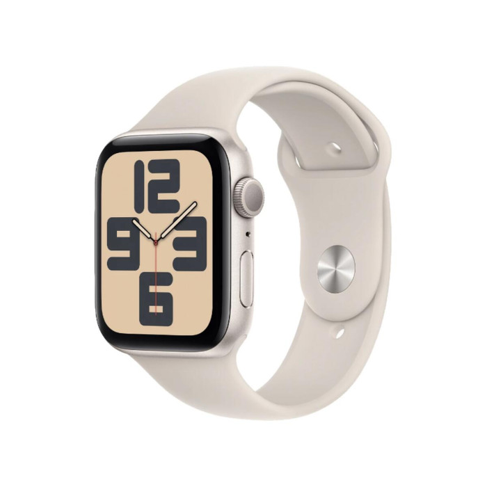 Apple Watch SE 2 GPS 44mm Starlight Aluminium Case with Starlight Sport Band M/L (MRE53)