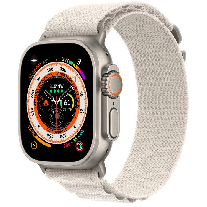 Ремінець Apple Starlight Alpine Loop Medium для Watch 49mm (MQE63)