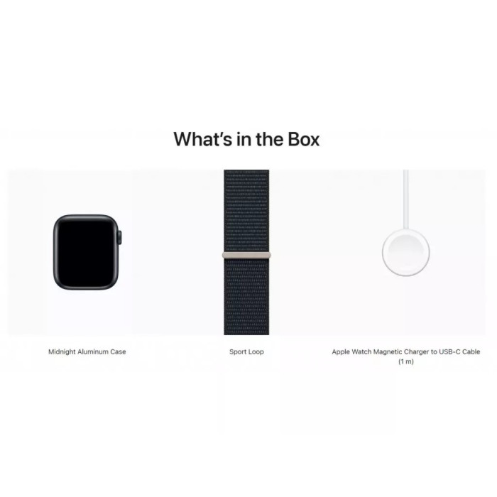 Apple Watch SE 2 GPS + Cellular 40mm Midnight Aluminum Case w. Midnight S. Loop (MRGD3/MRGE3)