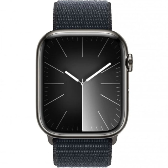 Apple Watch Series 9 GPS + Cellular 45mm Graphite S. Steel Case w. Midnight S. Loop (MRQN3+MT593)