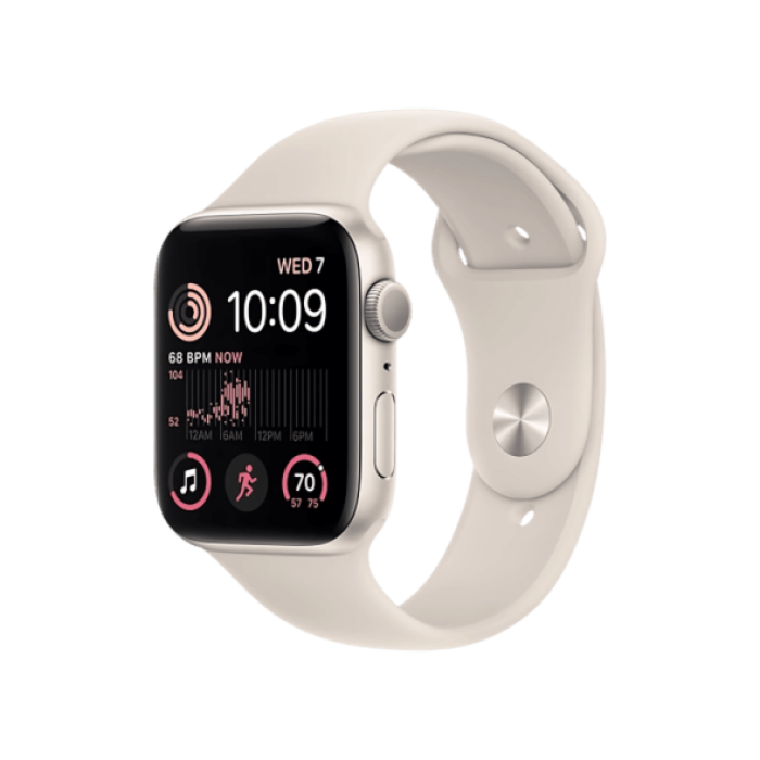 Apple Watch SE 2 GPS + Cellular 44mm Starlight Alu. Case w. Starlight S. Band S/M (MRGT3)