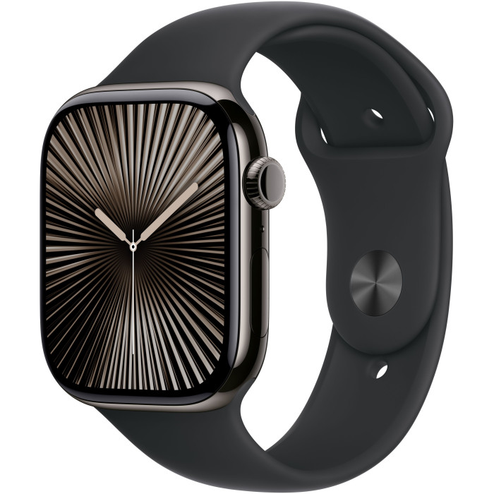 Ремінець Apple Black Sport Band M/L 46mm (MXM43)