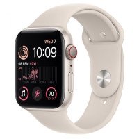 Apple Watch SE 2 GPS + Cellular 44mm Starlight Alu. Case w. Starlight S. Band ML (MNTX3)
