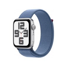 Apple Watch SE 2 GPS 44mm Silver Aluminium Case with Winter Blue Sport Loop (MREF3)