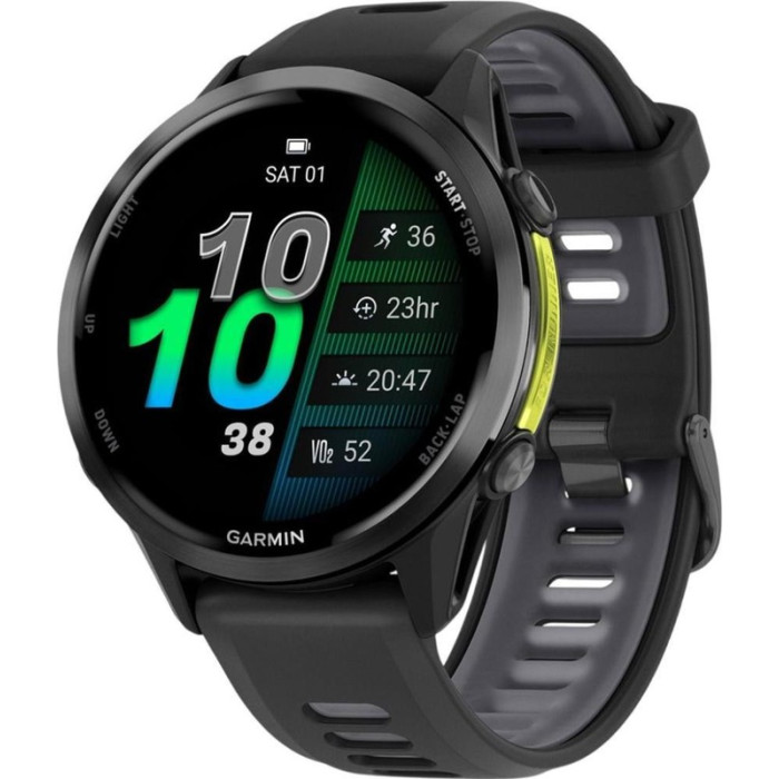 Смарт-часы Garmin Forerunner 970 Carbon Gray DLC Titanium w. Black Case and Black/Translucent W. Band (010-02969-00/10