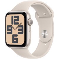 Apple Watch SE 2 GPS 44mm Starlight Aluminium Case with Starlight Sport Band S/M (MRE43)