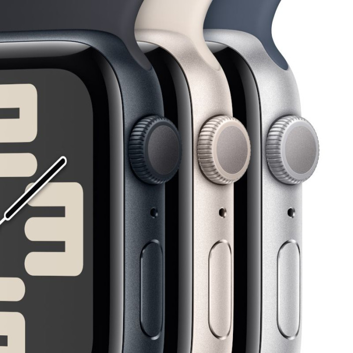 Apple Watch SE 2 GPS 44mm Starlight Aluminium Case with Starlight Sport Band S/M (MRE43)