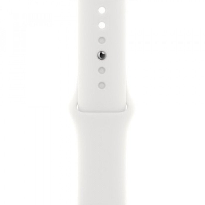 Apple Watch SE 2 GPS 40mm Silver Aluminum Case with White Sport Band - M/L (MNTC3)