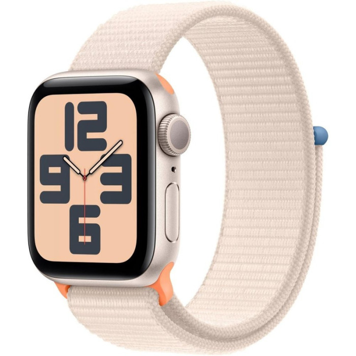Apple Watch SE 2 GPS 40mm Starlight Aluminium Case with Starlight Sport Loop (MR9W3)