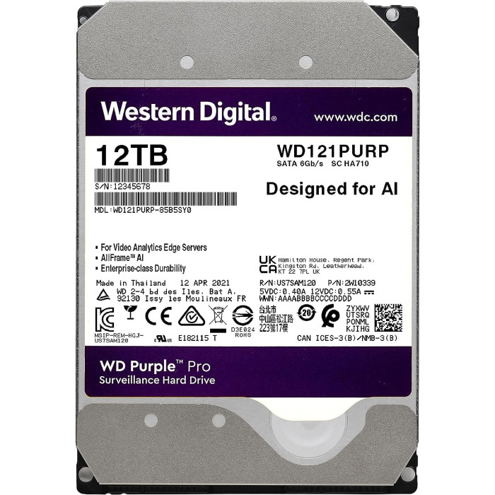 WD Purple Pro 12 TB (WD121PURP)